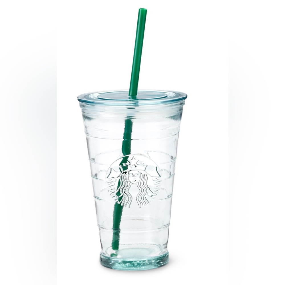 Starbucks Transparent Cup with Emerald Straw
